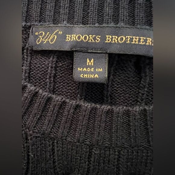 Brooks Brothers Blue Crewneck Sweater Classic Knit - Picture 2 of 3